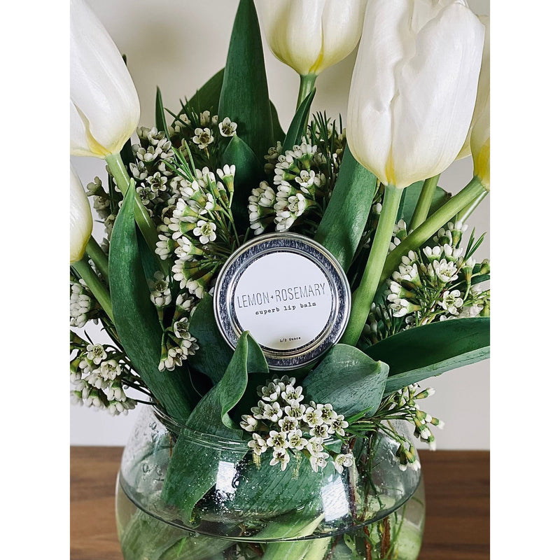 handmade. la conner Superb Lip Balm Skincare Gray Lemon + Rosemary