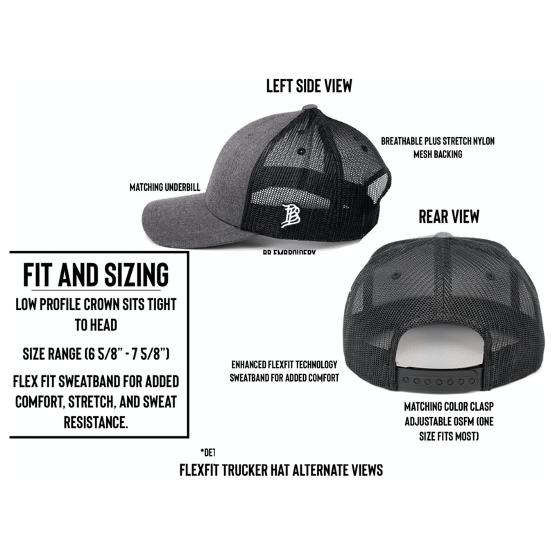Artius Man Artius Man Flexfit Trucker Snapback - Charcoal/Black Dark Slate Gray
