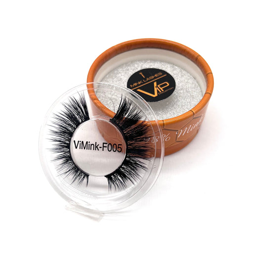 VIP Extensions VIP iMink Super Flat Strip Lashes, 98% Mink Feel, Animal-Free Strip Lashes Light Gray F005