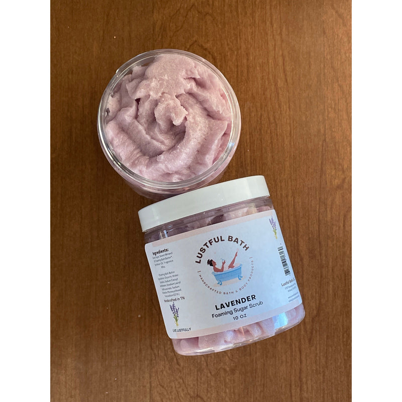 Lustful Bath, LLC FOAMING SUGAR SCRUB Sugar Scrub Saddle Brown Lavender / Large