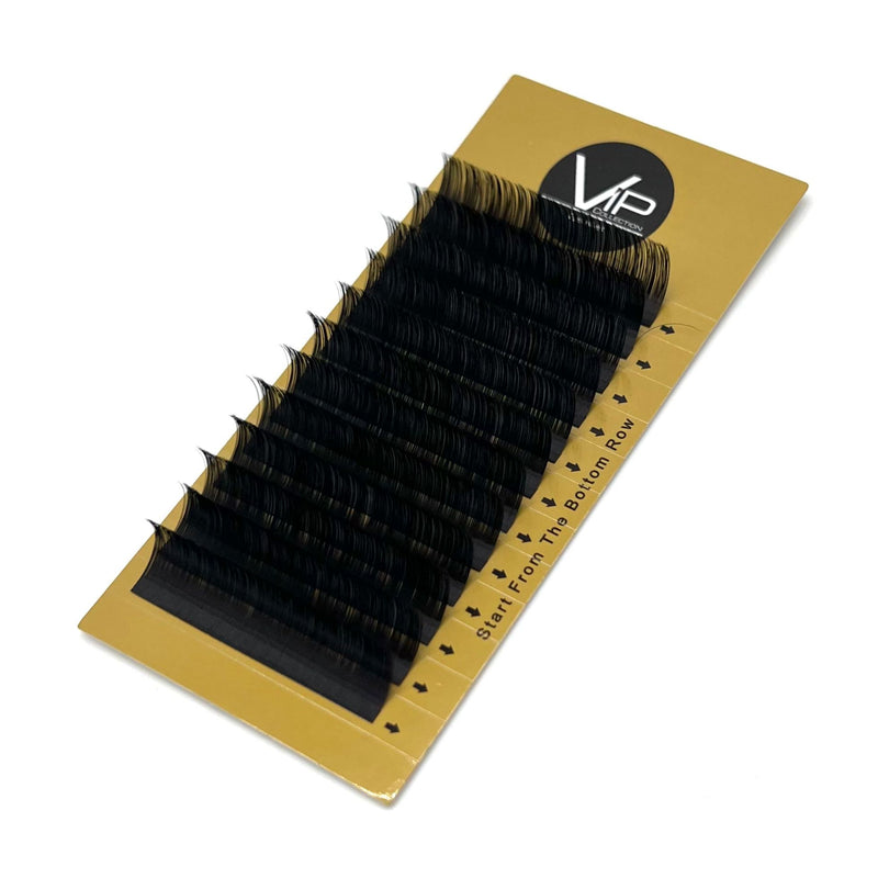 VIP Extensions VIP Faux Mink Lash Extension 12 Lines D Curl 0.05 mm Eyelash Extensions Black 0.05-D-14