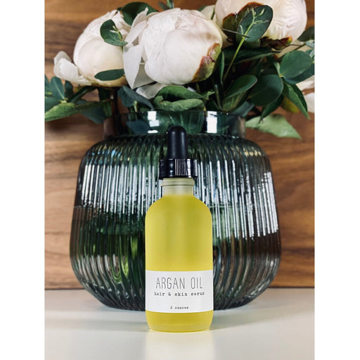 handmade. la conner Argan Oil - Hair & Skin Serum Skincare Gray 2 Ounces - Black Dropper