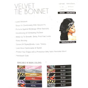 VIP Extensions Lux by Qfitt Velvet Tie Bonnet (Braid) 7115 Hair Accessories White Smoke Pink,Silver,Bronze/Bronze,Red,Purple,Royal