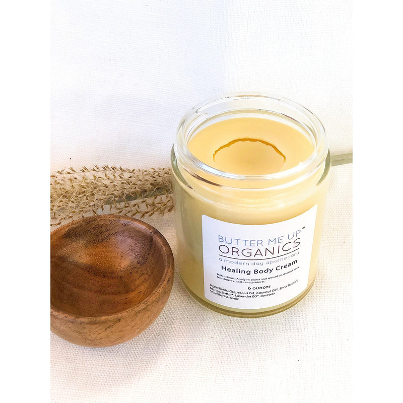 Butter Me Up Organics Healing Body Cream / organic body lotion / winter skin / dry skin / deep moisturizer Body Beige 4,6,8