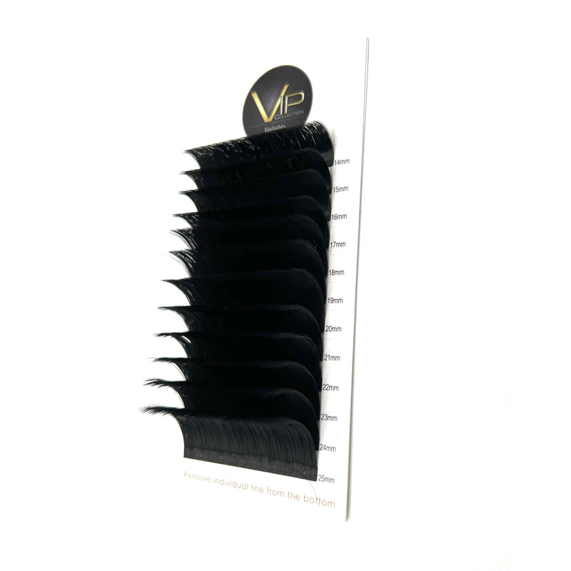 VIP Extensions VIP Quick Fan Lash Extensions, 12 Lines 0.05 C Curl Eyelash Extensions Black 05CMIX(14-25)
