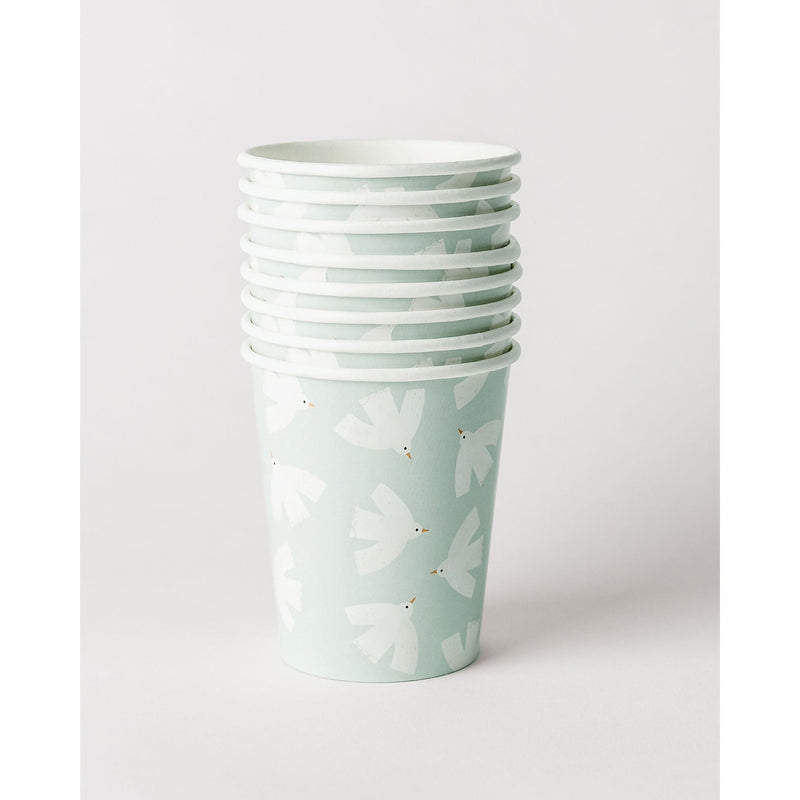 Be A Heart Holy Spirit Dove Paper Cups Disposable Tableware Lavender