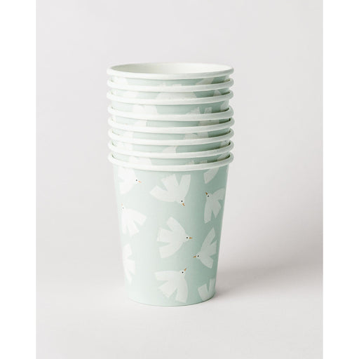 Be A Heart Holy Spirit Dove Paper Cups Disposable Tableware Lavender