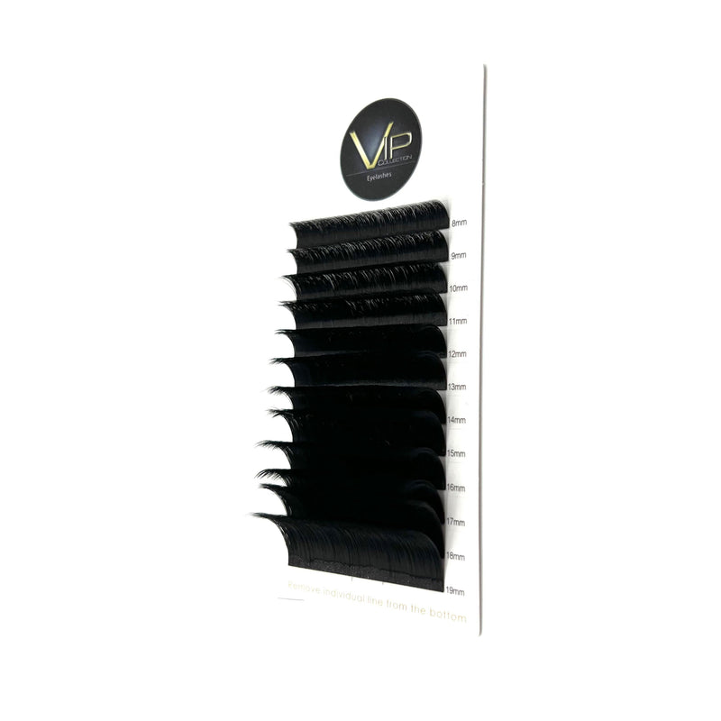 VIP Extensions VIP Quick Fan Lash Extensions, 12 Lines 0.05 C Curl Eyelash Extensions Light Gray 05CMIX8-19
