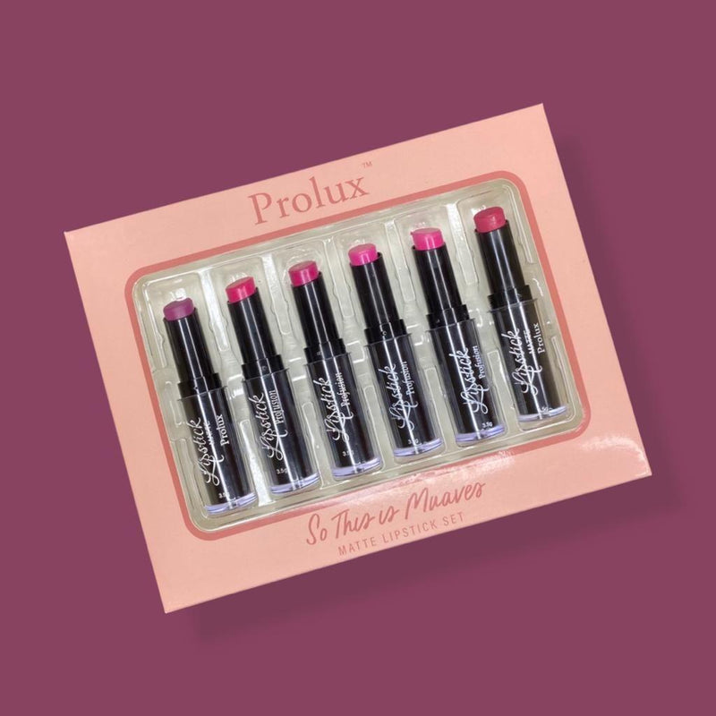 Prolux Cosmetics So This Is Mauves Matte Lipstick Set Lip Stick Dim Gray
