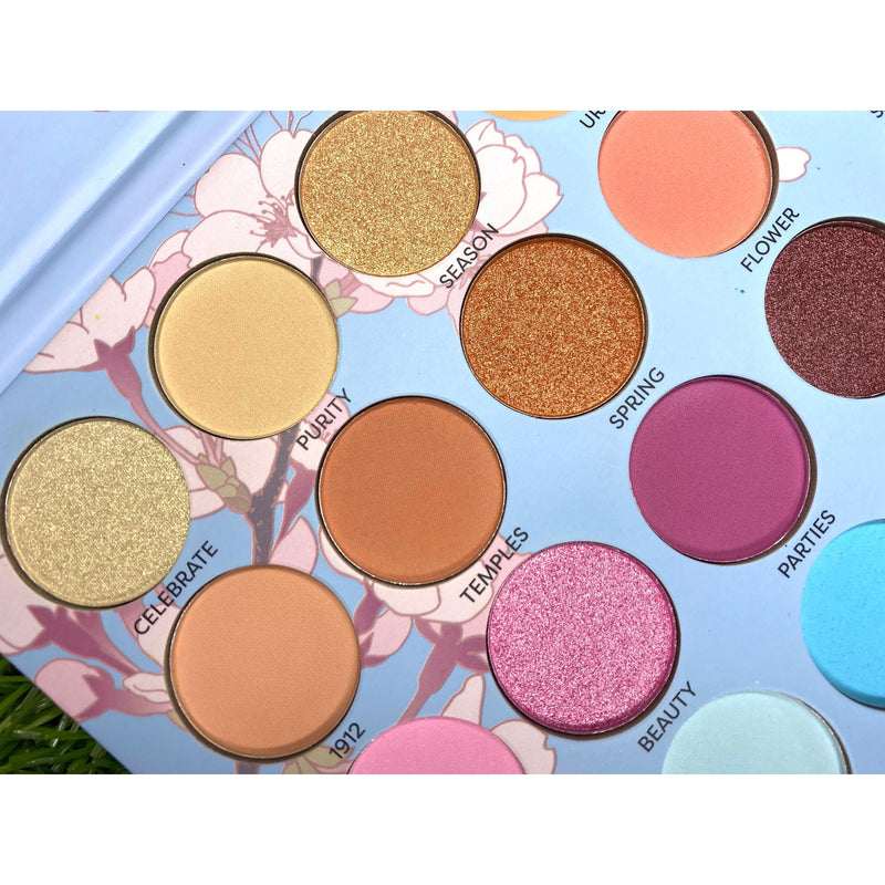 Prolux Cosmetics Cherry Blossom Eyeshadow Palette Eyeshadow Palette Pale Turquoise