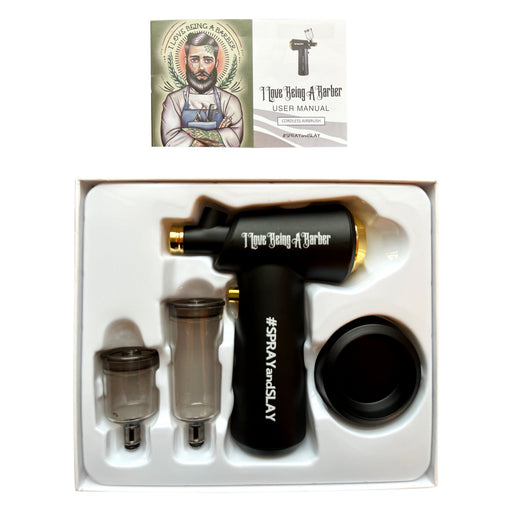 officialilovebeingabarber Black Cordless Airbrush Black