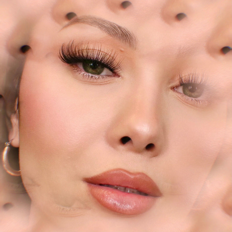 Pink Purée Babydoll Faux Mink Lashes Tan