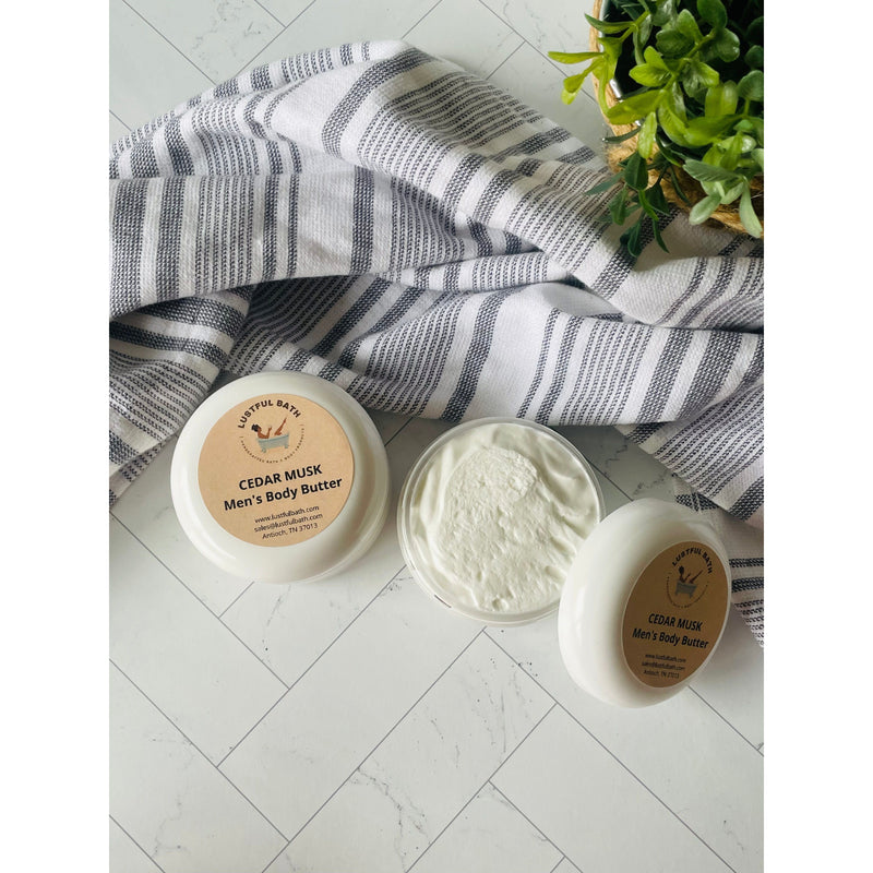 Lustful Bath, LLC CEDAR MUSK MEN'S BODY BUTTER Butters Gray SM