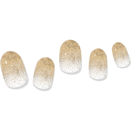 laurenbbeauty Gold Dusted Gel Nail Wrap Nail Art Kits & Accessories White Smoke