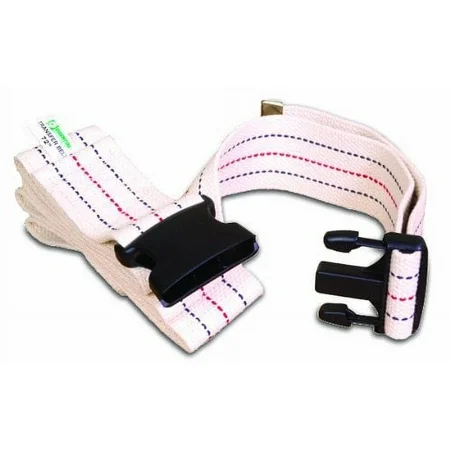 Essential Medical Essential Medical Supply- Inc P2504 Standard Gait Belt- 72 in. Long- Plastic Buc Medical White Smoke