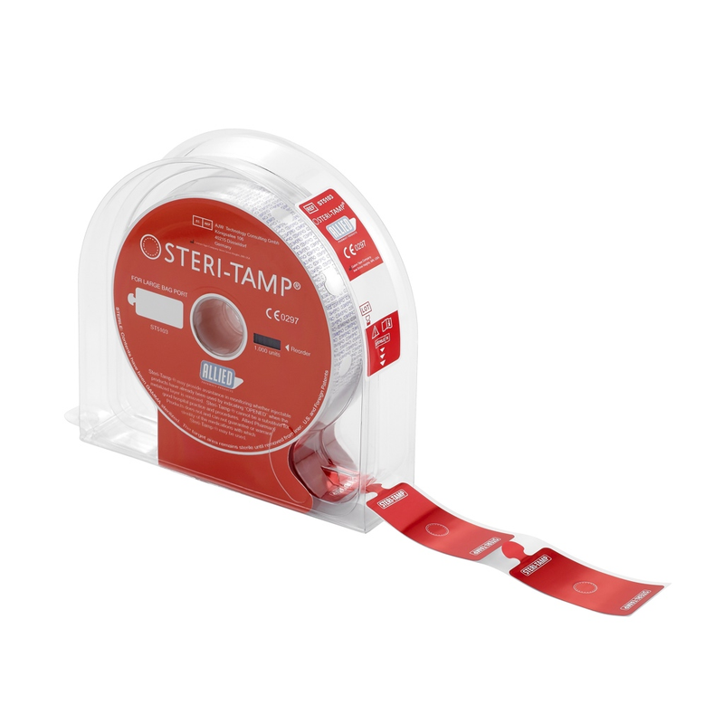 Steri-tamp IV Bag Port Seal Red Medical White Smoke