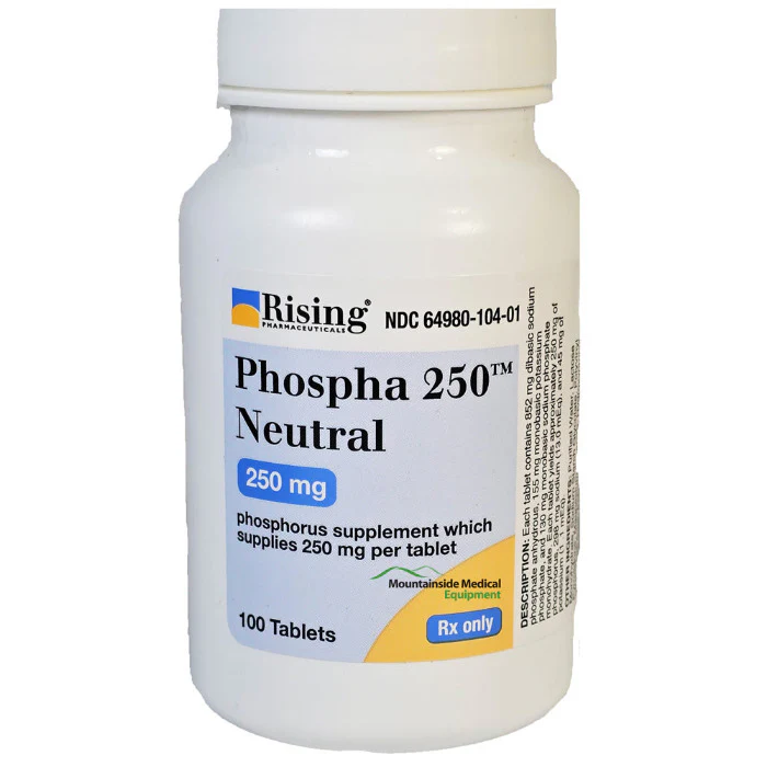 Patrin Pharma Phospho-trin 250 Neutral Tb 100 Vitamins & Supplements Light Gray