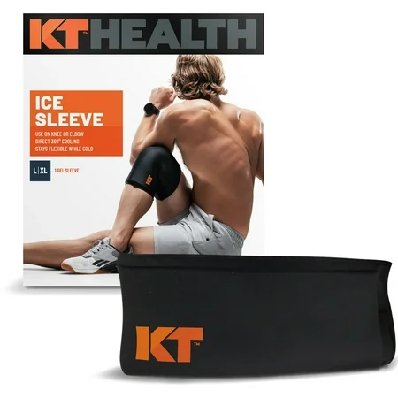 KT Health KT Health Recovery+ Knee and Elbow Ice Sleeve - L/XL - Black Card Sleeves White Smoke