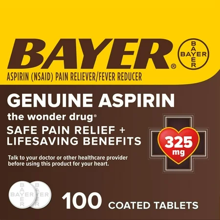 Bayer Bayer Genuine Aspirin 325 Mg  Coated Tablets 100Ct Health & Beauty Dark Olive Green