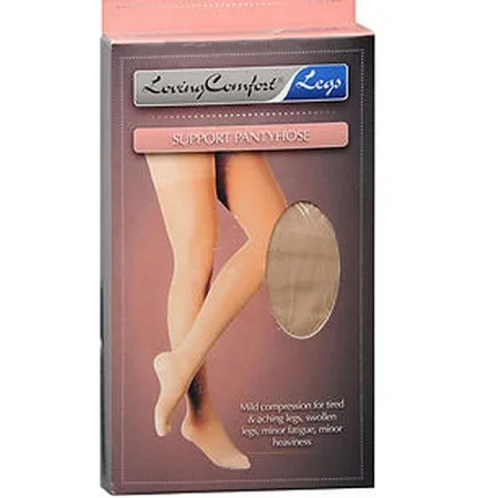 Loving Comfort Loving Comfort Support Pantyhose 20-30mmHg (Beige) X-Tall Hosiery Dim Gray