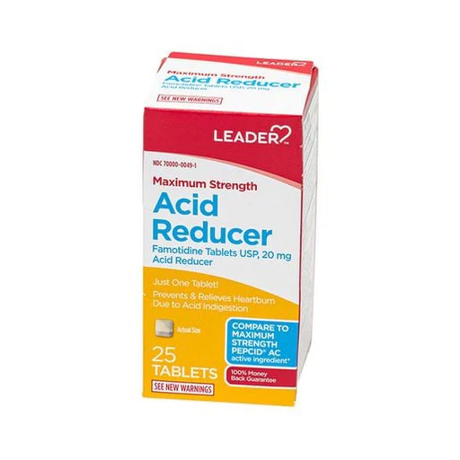 Leader Leader Maximum Strength Acid Reducer (Famotidine 20 mg) Health Care Lavender