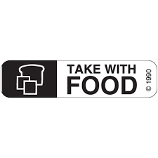 Essential Medical Supply Medical Auxiliary Labels – "TAKE WITH FOOD" (10 ct) Labels & Tags White Smoke