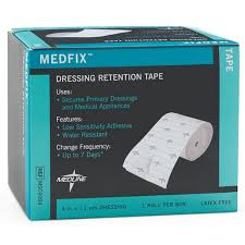 MedFix Medline MedFix™ Retention Tape – 4 in 11 yd (Latex-Free) First Aid Dark Slate Gray