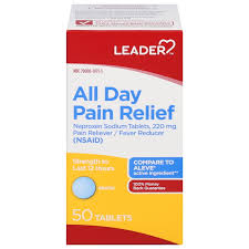 Leader Leader™ All Day Pain Relief – Naproxen Sodium 220 mg (90 Caplets) Health Care Lavender