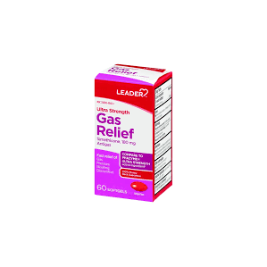 Leader Leader™ Ultra Strength Gas Relief – 250 mg Simethicone (60 Softgels) Health Care Lavender