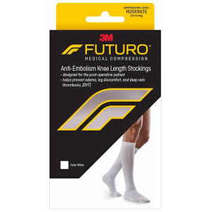 Futuro Futuro™ Anti-Embolism Stockings – Knee High, Large (Beige/Khaki) Supports & Braces White Smoke