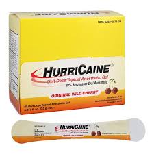 hurricaine HurriCaine® 20% Benzocaine Topical Anesthetic – 60 Unit Dose Swabs (Wild Cherry) Health Care White Smoke