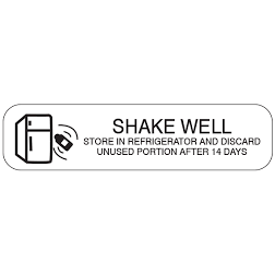 lebel Storage & Handling Instructions: Refrigerate, Shake Well, 14-Day Limit Accessories White Smoke
