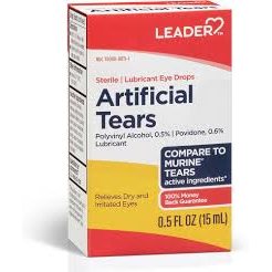 Leader Leader™ Lubricant Eye Drops – 0.5% Carboxymethylcellulose Sodium (2 x 15 mL) Vision Care Lavender