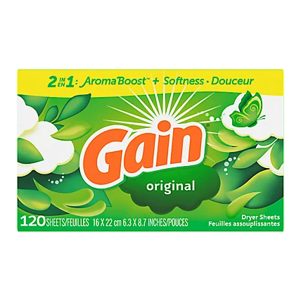 Gain Gain® Original Dryer Sheet, 120-Pack Dryers Gold