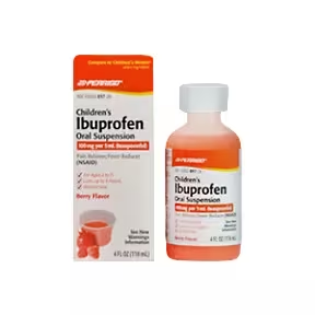 Perrigo Children's Ibuprofen 100 mg/5 mL Berry Oral Suspension, 118 mL Medicine Cabinets White Smoke