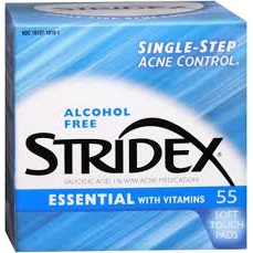 Stridex Stridex Acne Medication, Essential, With Vitamins, Soft Touch Pads Health & Beauty White Smoke