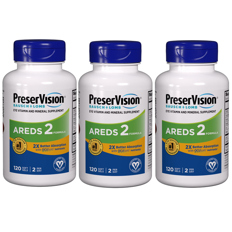 Presever Vision PreserVision AREDS 2 Eye Vitamin Softgels – 3 Softgels Vision Care White Smoke