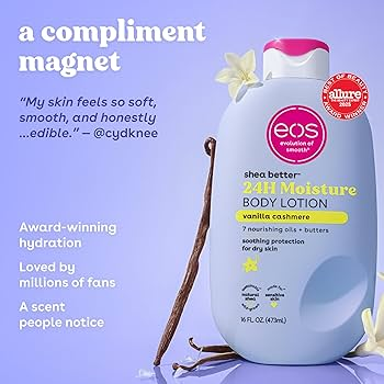 EOS EOS Cashmere Body Lotion – Vanilla Cashmere, 16 oz Skin Care Light Steel Blue