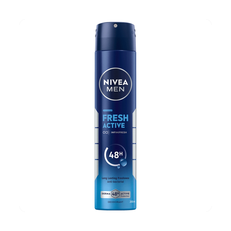 Nivea Nivea Men Fresh Active 48hrs 200ml Deodorant & Anti-Perspirant Midnight Blue