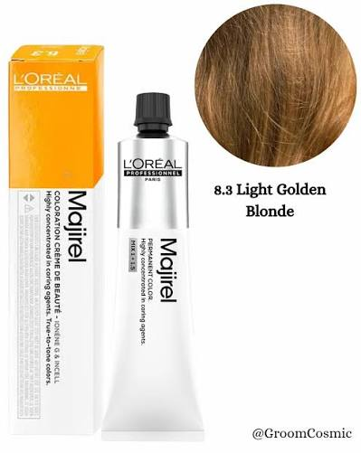 L'Oréal Professionnel Majirel Permanent Hair Color 8.3 Light Golden Blonde, 60 mL