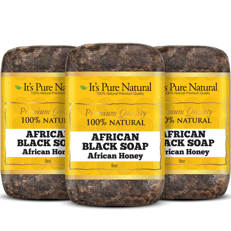 It’s Pure Natural African Black Soap African Honey 5oz