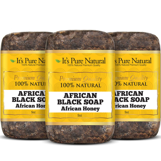 It's Pure Natural It’s Pure Natural African Black Soap African Honey 5oz Bath & Body White Smoke