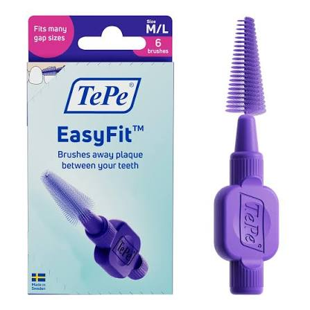 TePe TePe Easyfit Brushes M/L 6pcs Oral Care White Smoke