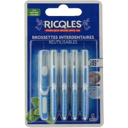 Ricqles Ricqles Brossettes 0.9mm x 5pcs Oral Care Midnight Blue