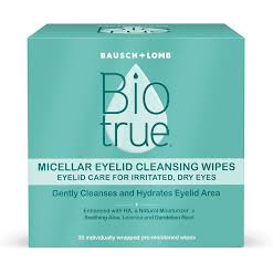 biotrue Biotrue Micellar Eyelid Wipes, 30 Count Skin Care Medium Aquamarine