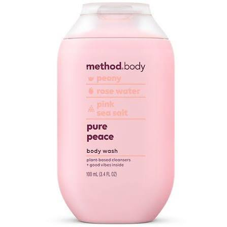 Method Method Pure Peace Body Wash 3.4 oz Bath & Body Pink