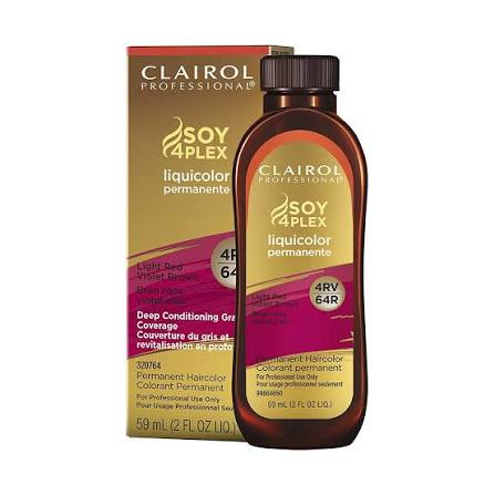 Clairol Clairol Professional Soy 4Plex PerClairol Professional® Soy4Plex Permanent Liquid Hair Color 4RV Light Red Violet Brown | 2 ozmanent Liquid Color Light Red Violet Brown Brun Roux Violet Clair Hair Color 4RV  2 oz Hair Care Sienna