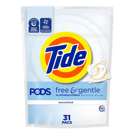 Pasteur Pharmacy Tide Pods 19pacs Free & Gentle Laundry Supplies White Smoke