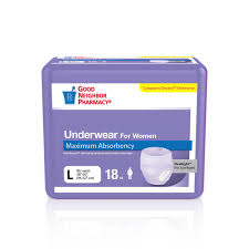 Good Neighbor Pharmacy GNP Protective Underwear, Women's Large, 4 x 18 Count Case Incontinence Aids White Smoke