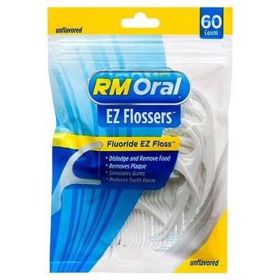 RM Oral® EZ Flossers™ Unflavored Floss Picks, 60-Pack